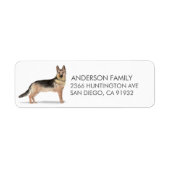 German Shepherd Dog Return Label (Voorkant)