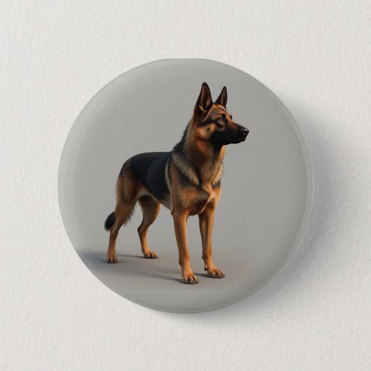German Shepherd Dog Ronde Button 5,7 Cm (Voorkant)