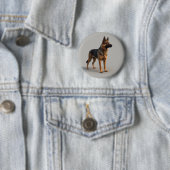 German Shepherd Dog Ronde Button 5,7 Cm (In situ)