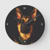 GERMAN SHEPHERD DOG RONDE KLOK (Voorkant)