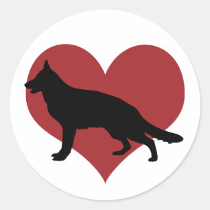 German Shepherd Dog Ronde Sticker