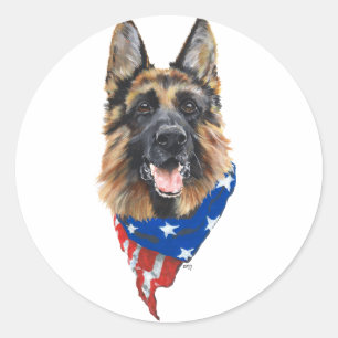 German Shepherd Dog Ronde Sticker
