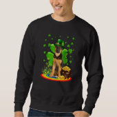German Shepherd Dog Shamrock St Patricks Day Dog I Trui (Voorkant)