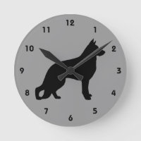 German Shepherd Dog Silhouette GSD Black en Grey
