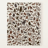 German Shepherd Dog Silhouette Pattern Planner (Achterkant)