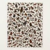 German Shepherd Dog Silhouette Pattern Planner (Voorkant)