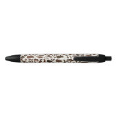 German Shepherd Dog Silhouette Pattern Zwarte Inkt Pen (Achterkant)