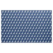 German Shepherd Dog Silhouette Pet Navy Blue Stof (Fat Quarter)