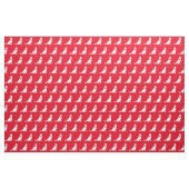 German Shepherd Dog Silhouette Pet Red Stof (Fat Quarter)
