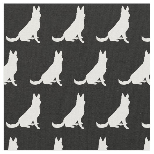 German Shepherd Dog Silhouette Pet Stof (Close Up)