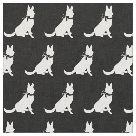 German Shepherd Dog Silhouette Pet Stof (Close Up)