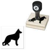 German Shepherd Dog Silhouette Rubberstempel (Gestempeld)