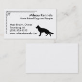 German Shepherd Dog Silhouette Visitekaartje (Voorkant / Achterkant)