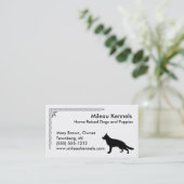 German Shepherd Dog Silhouette Visitekaartje (Staand voorkant)