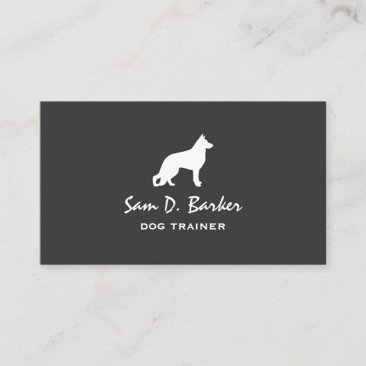 German Shepherd Dog Silhouette Visitekaartje (Voorkant)