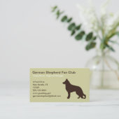 German Shepherd Dog Silhouette Visitekaartje (Staand voorkant)