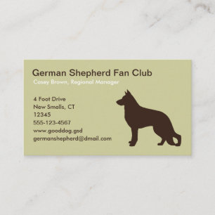 German Shepherd Dog Silhouette Visitekaartje