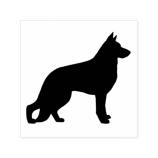 German Shepherd Dog Silhouette Zelfinktende Stempel (Design)
