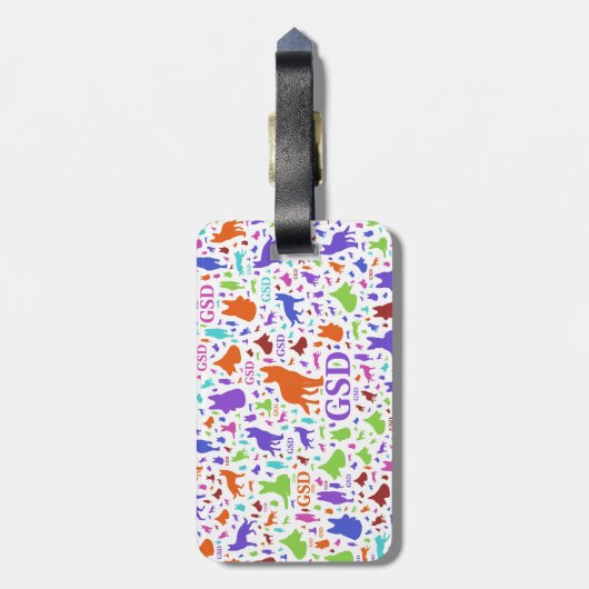 German Shepherd Dog Silhouettes - Color #2 Bagagelabel (Achterkant verticaal)