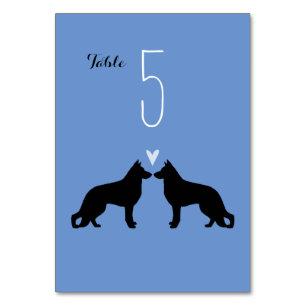German Shepherd Dog Silhouettes Wedding Kaart