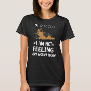 German Shepherd Dog Sleep I'm not Feit Funny P T-shirt