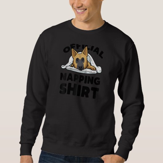 German Shepherd Dog Sleeping Pajama Schäferhund R Trui (Voorkant)
