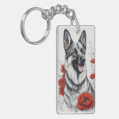 German Shepherd Dog Sleutelhanger (Voorkant Links)