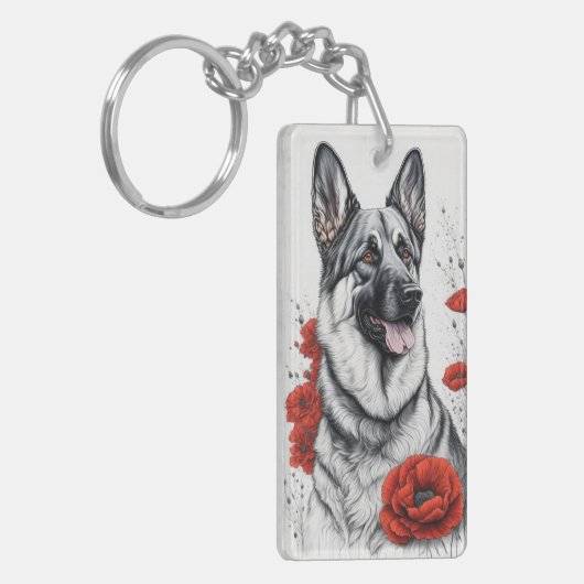 German Shepherd Dog Sleutelhanger (Voorkant Links)