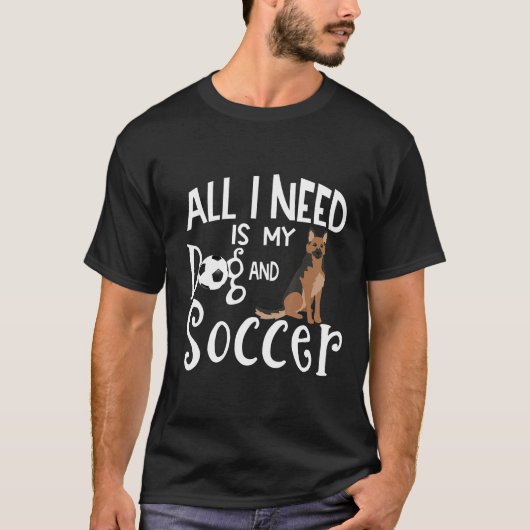 German Shepherd Dog Soccer Player T-shirt (Voorkant)