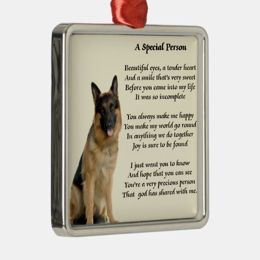 German Shepherd Dog - Special Persgeem Metalen Ornament (Rechts)