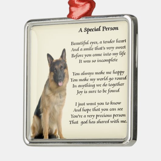 German Shepherd Dog - Special Persgeem Metalen Ornament (Links)