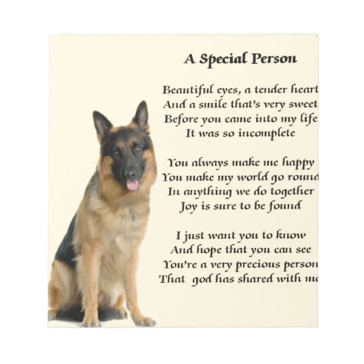 German Shepherd Dog - Special Persgeem Notitieblok (Voorkant)