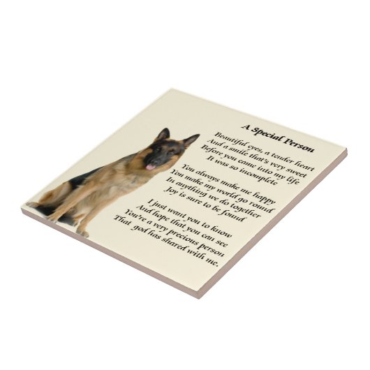 German Shepherd Dog - Special Persgeem Tegeltje (Zijkant)