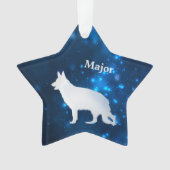 German Shepherd Dog Star Personalized Ornament (voorkant)