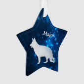 German Shepherd Dog Star Personalized Ornament (voorkant)
