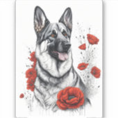 German Shepherd Dog Sticker (Voorkant)