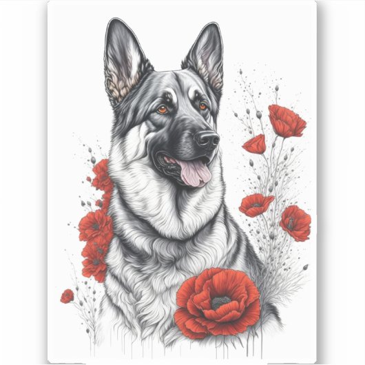 German Shepherd Dog Sticker (Voorkant)
