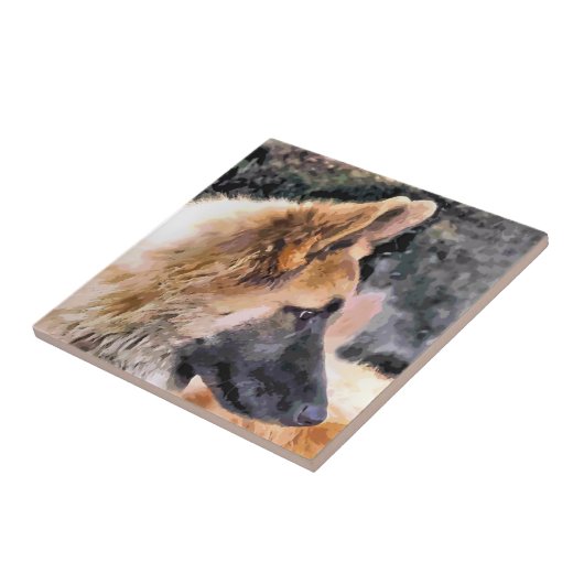 GERMAN SHEPHERD DOG TEGELTJE (Zijkant)