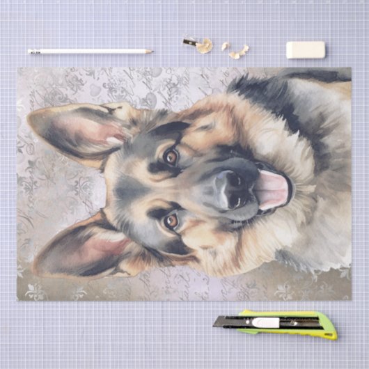 German Shepherd Dog Tissuepapier (Craft)