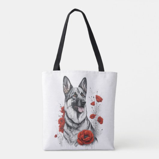 German Shepherd Dog Tote Bag (Achterkant)