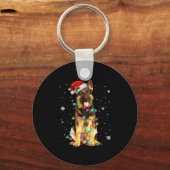 German Shepherd Dog Tree Christmas Sweater Xmas Do Sleutelhanger (Voorkant)