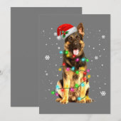 German Shepherd Dog Tree Christmas Sweater Xmas In Kaart (Voorkant / Achterkant)