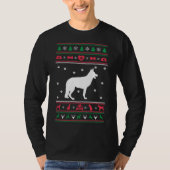 German Shepherd Dog Ugly Sweater Kerstmis T-shirt (Voorkant)