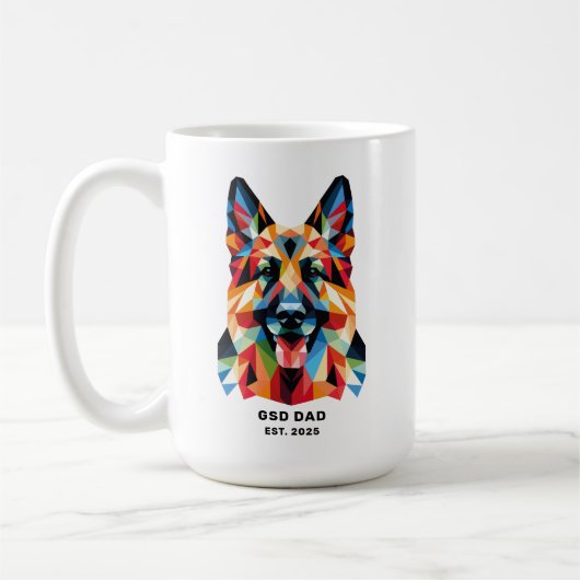 German Shepherd Dog Vader Oprichtingsdatum Koffiemok (Links)