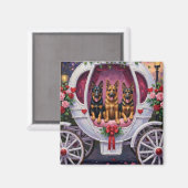 German Shepherd Dog Valentine's Day  Magneet (Voorkant / Achterkant)