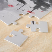 German Shepherd Dog Valentine's Day Red Bow Legpuzzel (Zijkant)