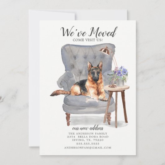 German Shepherd Dog | Verplaatsingsaankondiging Aankondiging (Voorkant)