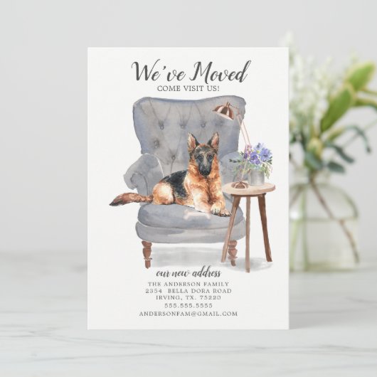 German Shepherd Dog | Verplaatsingsaankondiging Aankondiging (Staand voorkant)