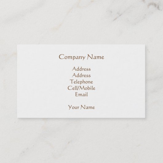 GERMAN SHEPHERD DOG VISITEKAARTJE (Achterkant)