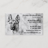 German Shepherd Dog Visitekaartje (Achterkant)